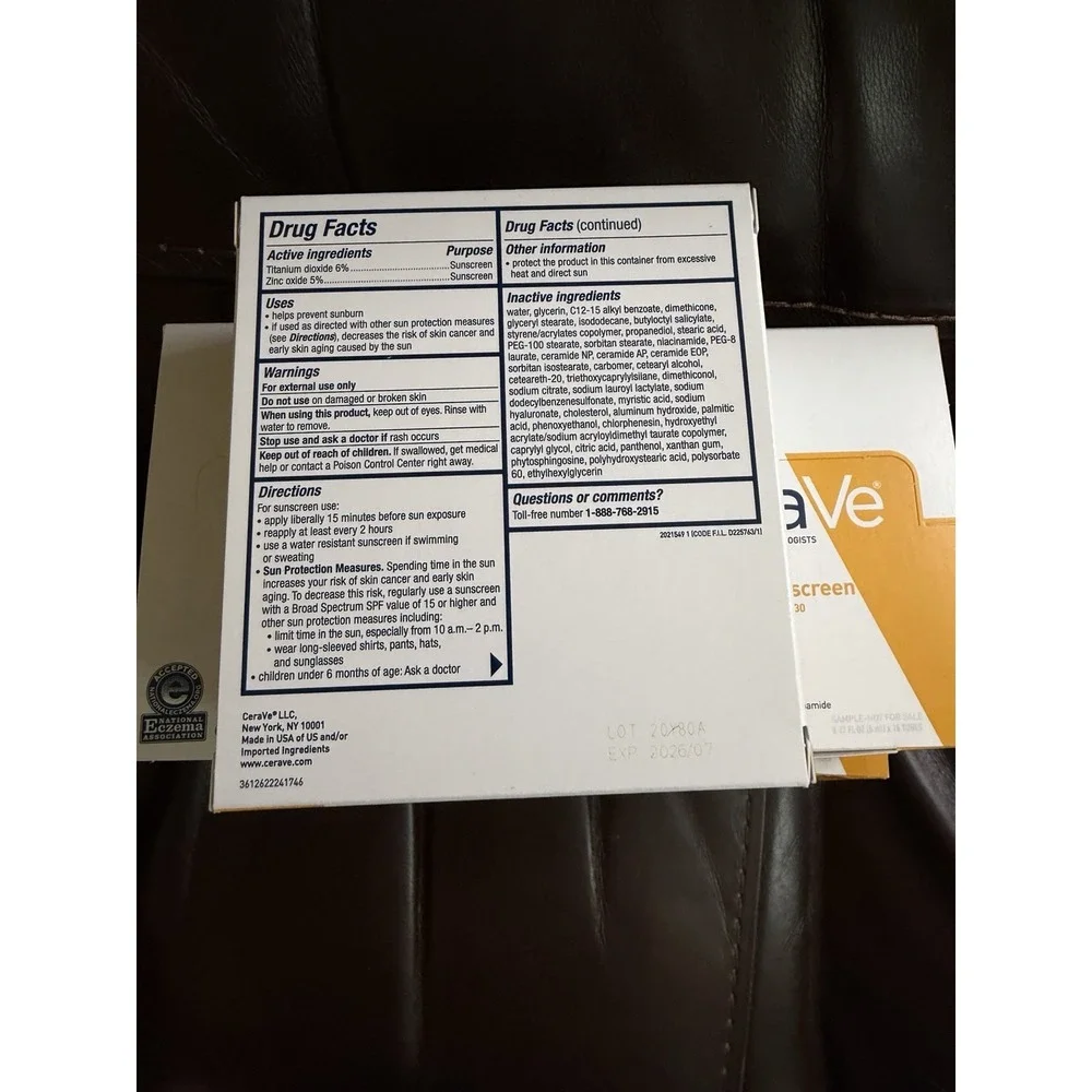 CeraVe Hydrating Mineral Sunscreen 15 Count Lot Of 7 Boxes 2.55 Fl Oz EXP 2026